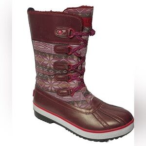 UGG Australia Maroon Limited Edition Baroness Womens Sz 7 Winter Snow Boots New